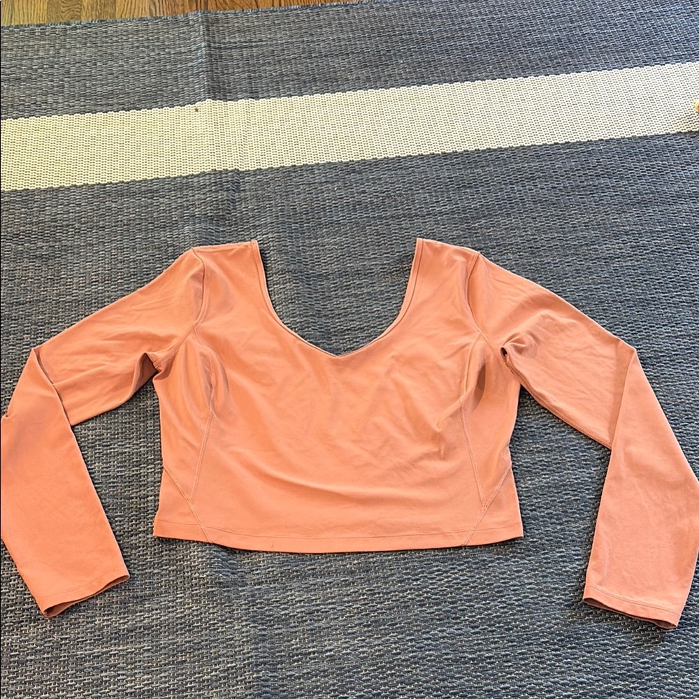 Lululemon Orange Fitted Crop Bodysuit